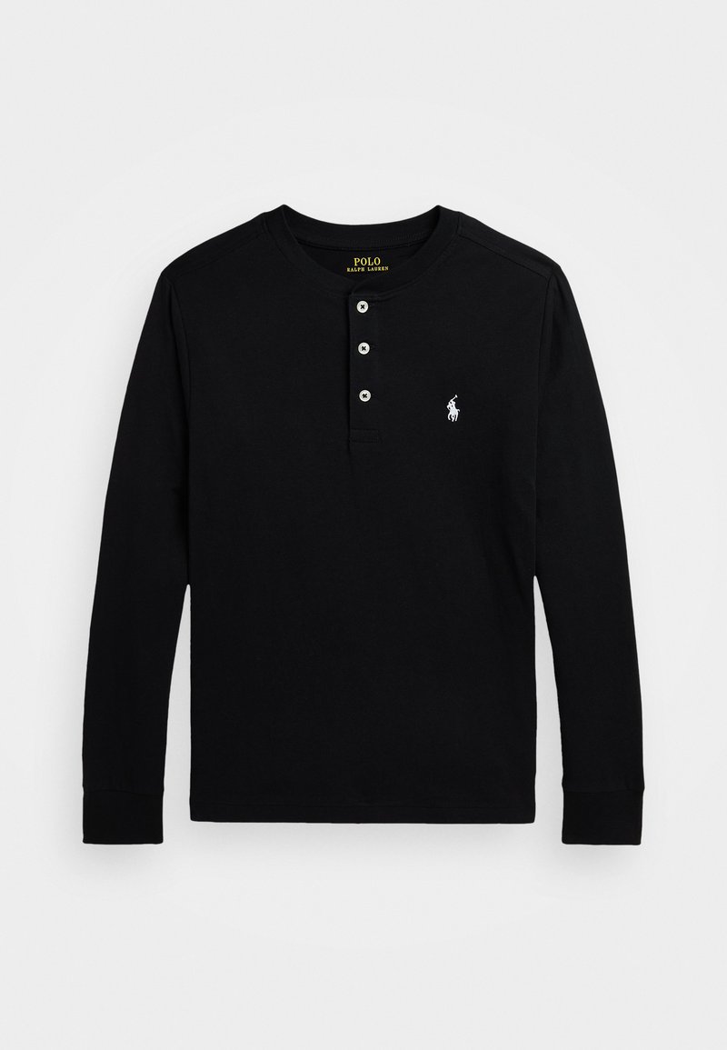 Polo Ralph Lauren COTTON JERSEY HENLEY SHIRT - Ilgarankovis viršutinės dalies drabužis - black