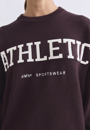 aim’n®, ATHLETIC KNIT SWEATSHIRT - Jumper - chocolate