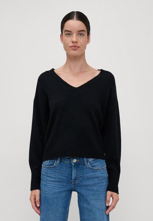 VMJUPITER V NECK PULLOVER  - Stickad tröja - black