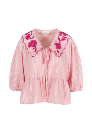 LolaLiza, EMBROIDERED COLLAR BLOUSE EMBROIDERED COLLAR BLOUSE - Blúzka - red framboise