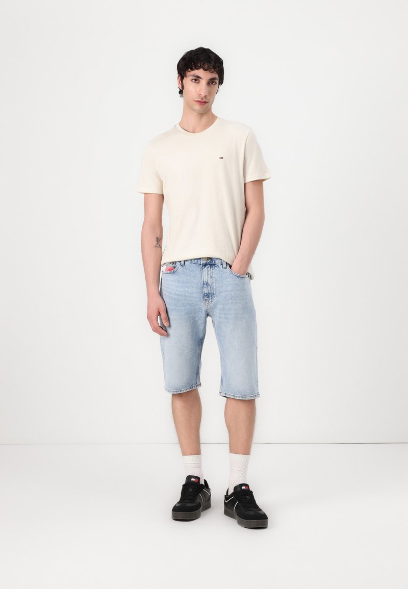 Tommy Jeans TEE 3 PACK - T-shirt basic - ecru/desert sand dune/black