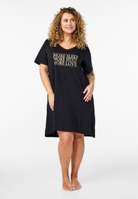 Zizzi Noćna košulja - black w more