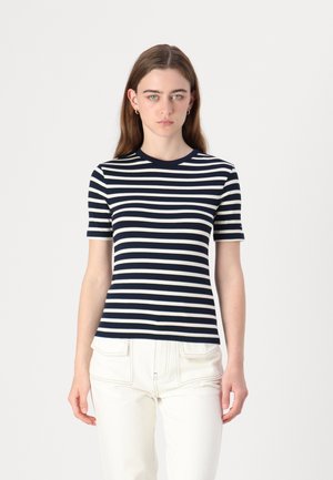 T-shirts med print - breton dark night navy/ivory petal