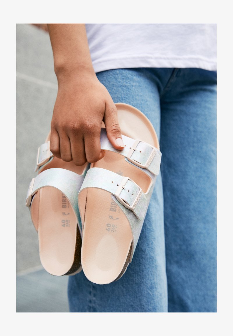 Light pink top arizona birkenstocks