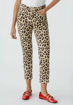 Oui, Slim fit jeans - dk camel black