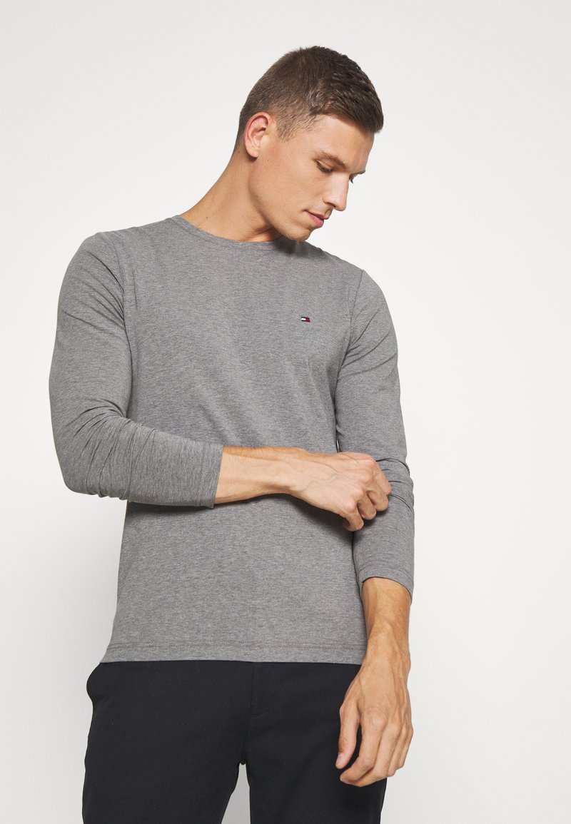 Tommy Hilfiger STRETCH SLIM FIT - Camisola de manga comprida - grey
