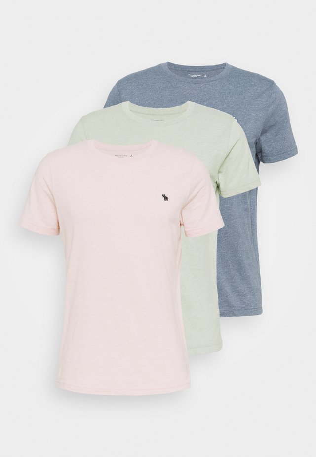 ICON CREW 3 PACK - T-shirt basique - pink/green/blue