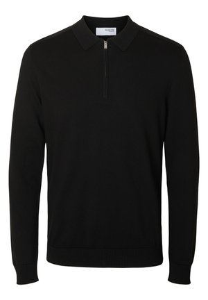 Selected, SLHBERG HALF ZIP - Maglione - black