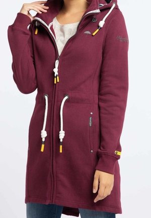 Sweater met rits - red