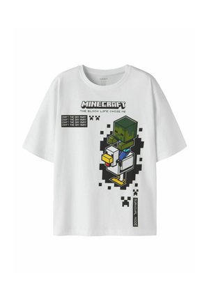 Name it NKMJUN MINECRAFT SS NREG TOPBOX NOOS BIO - T-shirt imprimé - bright white