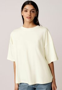 Next RELAXED FIT CREW NECK - Trükipildiga T-särk - ecru white