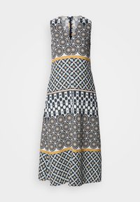 DRESS SLEEVELESS V NECK FIT AND FLARE SHAPE CUTLINES PRINTED - Kjole - multi/white