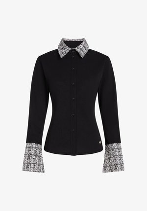 KARL LAGERFELD, BOUCLÉ DETAIL - Πουκαμίσα με κουμπιά - black-bw e tower boucle