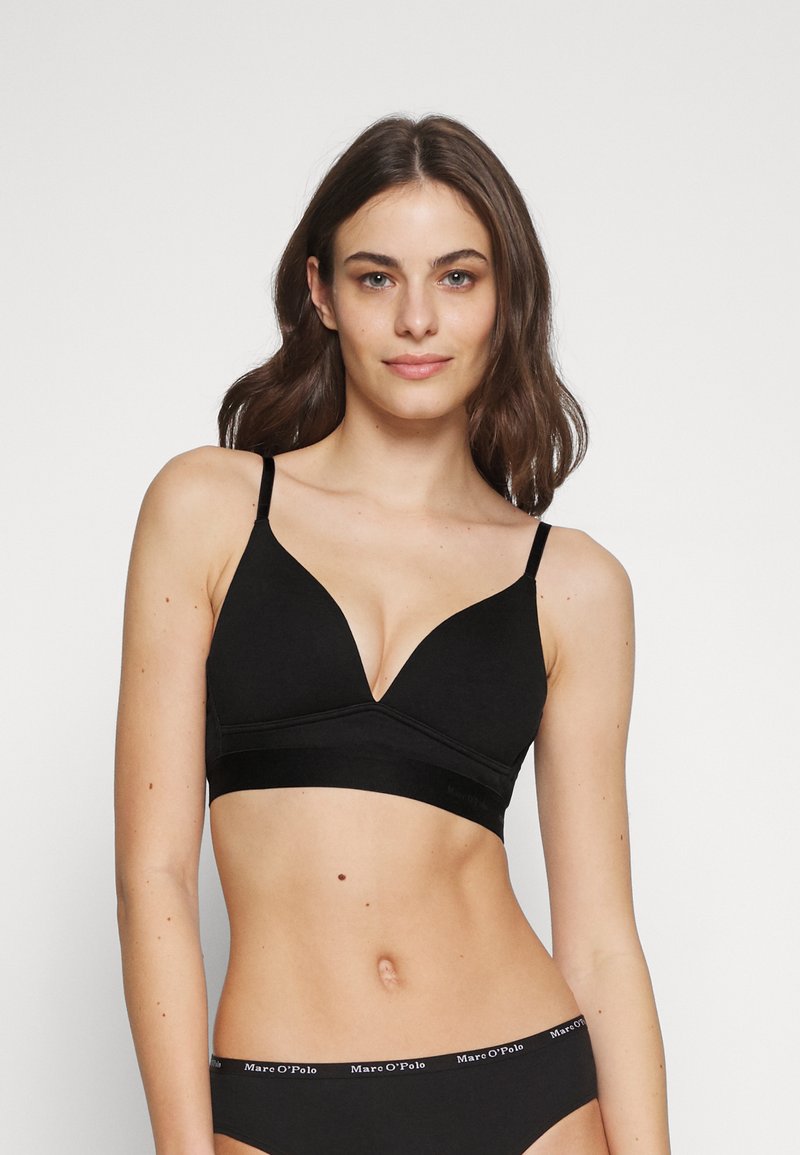 Marc O'Polo ICONIC RIB WIRELESS PADDED BRA TShirt BH black/schwarz Zalando.de