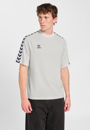 Hummel, HUMMEL HMLROOT T-SHIRT S/S UNISEX - T-Shirt print - blanc de blanc