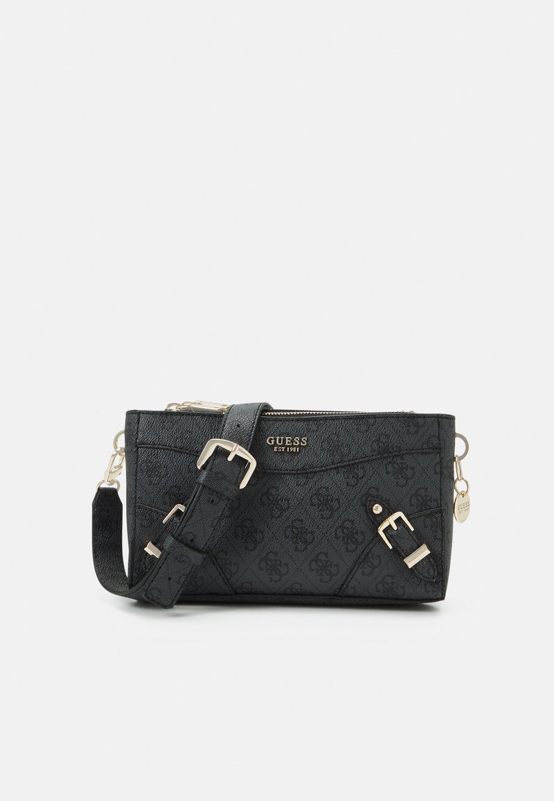 Guess Sac bandouli?�re - coal logo/gris fonc?� - ZALANDO.FR