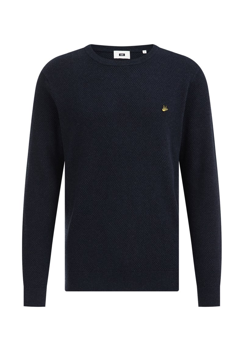 WE Fashion MET STRUCTUUR Sweter blue/niebieski Zalando.pl
