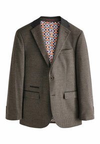 Next TAILORED FIT TRIMMED TEXTURED - Suknjič - brown