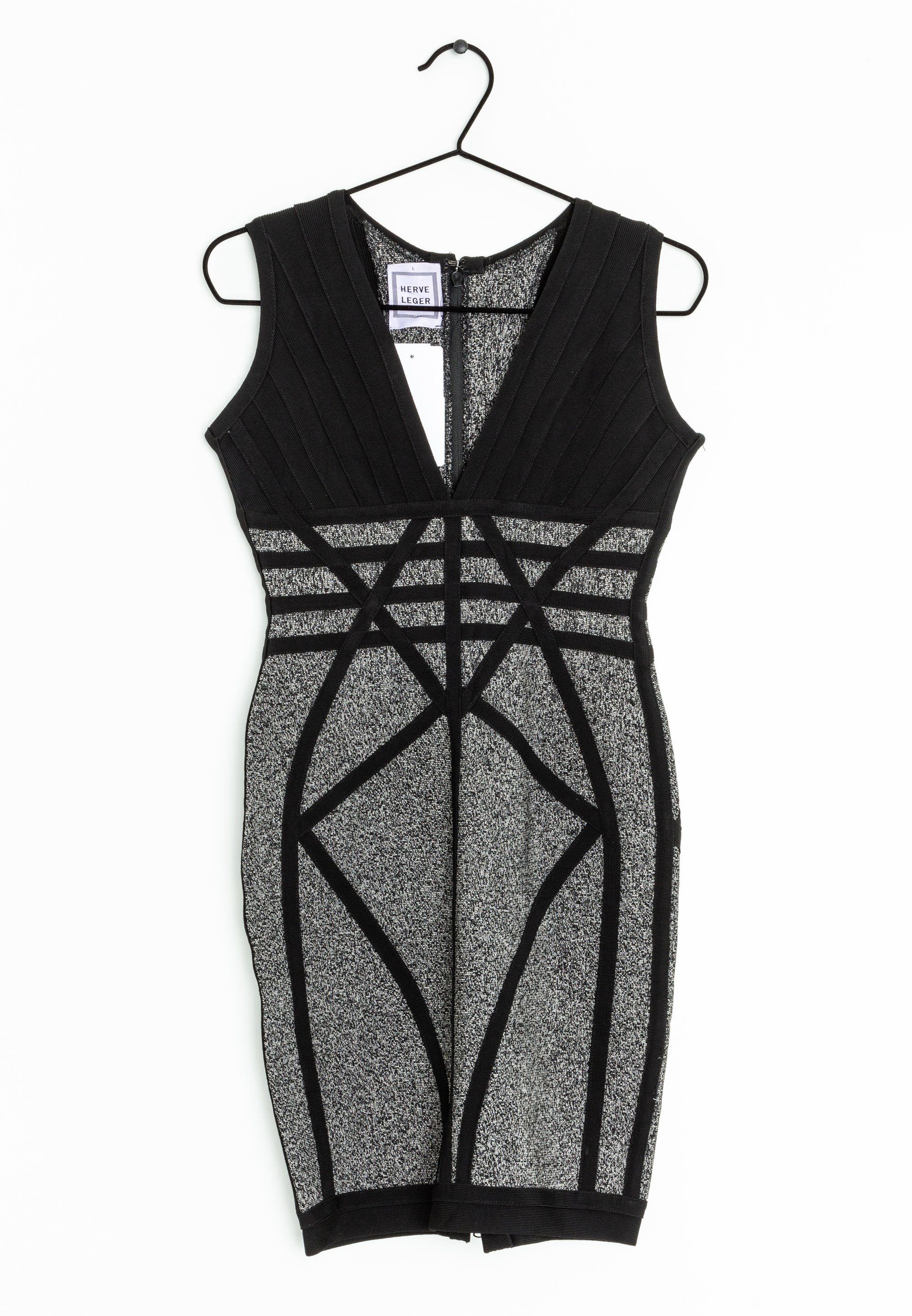 Herv Lger Shift dress - black - (Pre-owned) - Zalando.ie Herv Lger Shift dress - black - (Pre-owned) - Zalando.ie