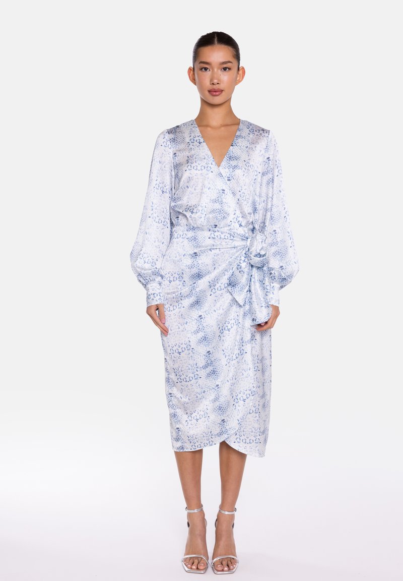 Glamorous Vestido informal - white blue animal