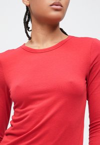 Huvit pikka varrukat särki heledas punases toonis, valmistatud siledast puuvillakangast. Omab ümarat kaelust ja keha järgivat lõiget, mis rõhutab kandja figuuri.