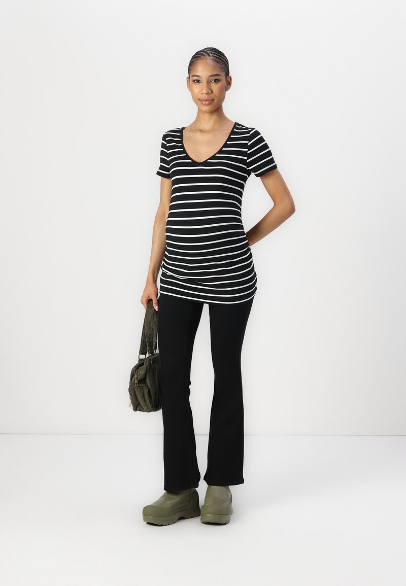 Anna Field MAMA - 3 PACK - Lihtne T-särk - black /white/multi-coloured, Suurenda