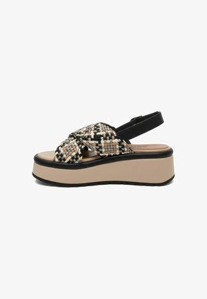 Luciano Barachini, INTRECCIO - Sandalen met plateauzool - black