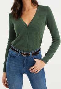 WE Fashion Chaqueta de punto - dark green