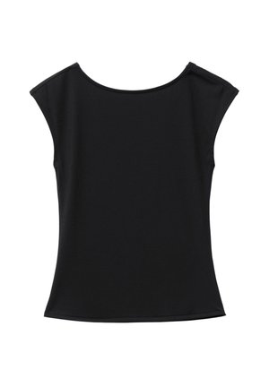 & OTHER STORIES, & OTHER STORIES FITTED OPEN-BACK T-SHIRT - T-shirt basique - black