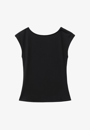 & OTHER STORIES, & OTHER STORIES FITTED OPEN-BACK T-SHIRT - T-shirt basique - black