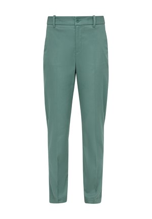 s.Oliver MIT TAPERED LEG - Chino - helles petrol