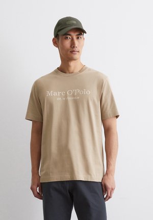 Marc O'Polo SHORT SLEEVE CREW NECK - Print T-shirt - charleston gray