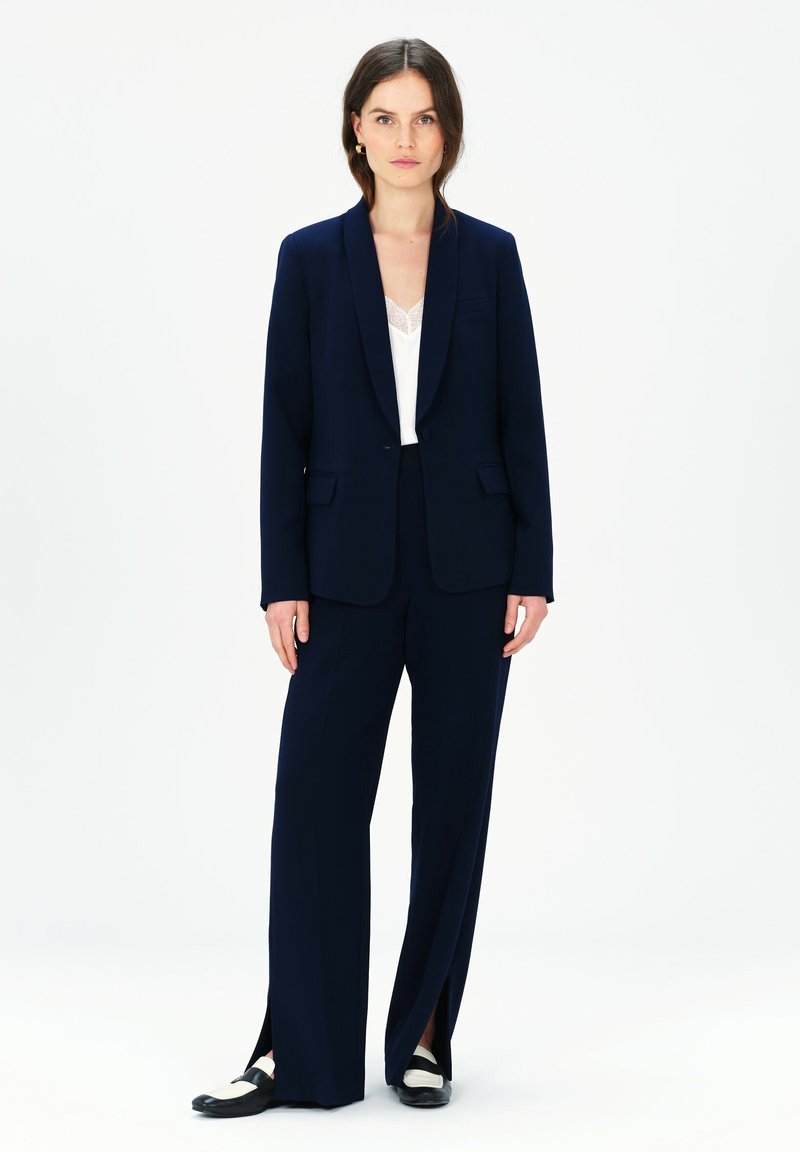 Pantalon Tailleur Topshop Bleu Marine - Taille Regular, Occasion Très Bon état