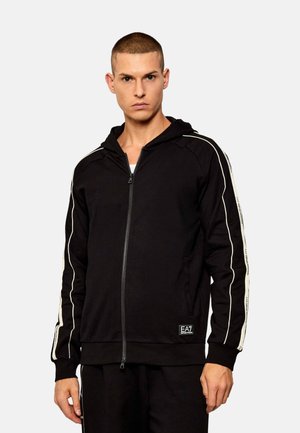 TRAIN LOGO SERIES M TAPE HOODIE - Sudadera con cremallera - black