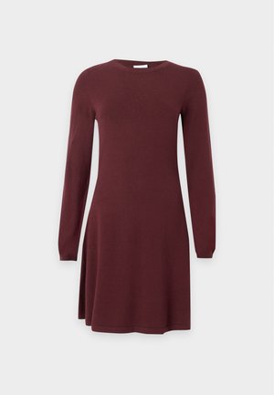 VILA, VICOMFY A LINE O NECK DRESS - Robe pull - port royale melange
