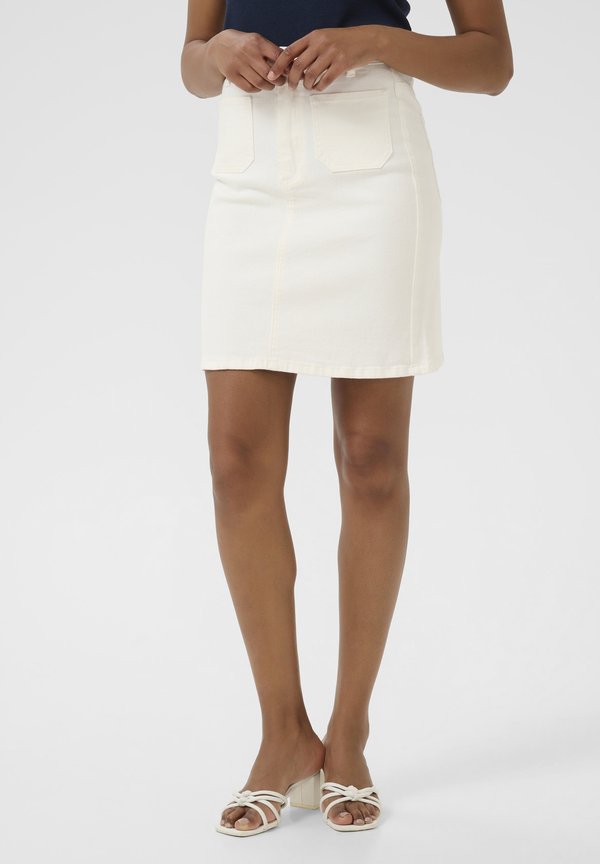 KAKARLA TWILL - Jeansrock - chalk