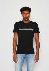 Antony Morato SUPER SLIM FIT WITH RUBBER INJECTION LOGO PRINT - Camiseta estampada - black