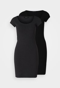 2 PACK - Jerseyjurk - black/mottled grey