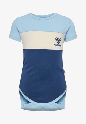 Hummel HAPPY BLOCK BODY - T-Shirt print - cerulean