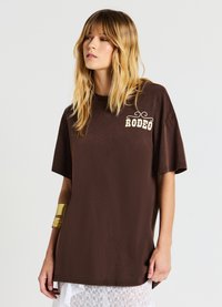 Calliope FRONTE RETRO - T-shirt con stampa - cioccolato