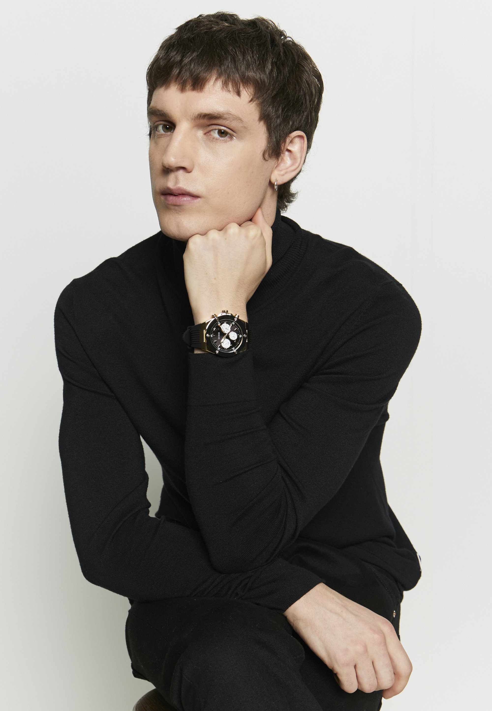 Guess MENS SPORT Montre black/gold-coloured/noir ZALANDO