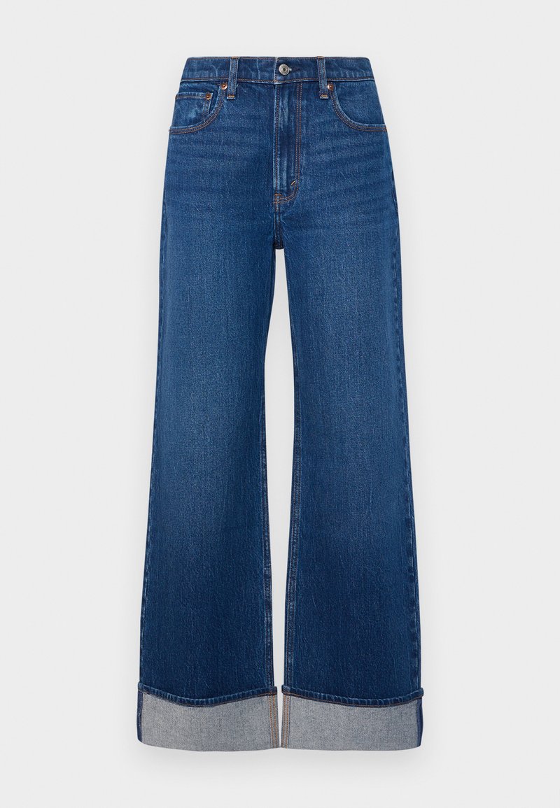 Abercrombie & Fitch Relaxed fit jeans donkerblauw denim