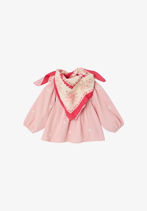 Vertbaudet, VERTBAUDET BABY-SET AUS BLUSE UND HALSTUCH, BLUMENSTICKEREI 1021528001 - Blouse - rosa