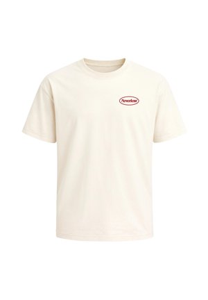 Neverless, HERREN T-SHIRT - DESIGN EXPENSIVE OR BLONDE - OVERSIZED RELAXED - Print T-shirt - expensive or blonde hell-beige