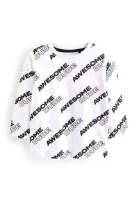 Next ALL OVER PRINTED  - Langarmshirt - white black slogan