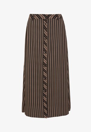 A-line skirt - stripes caribou