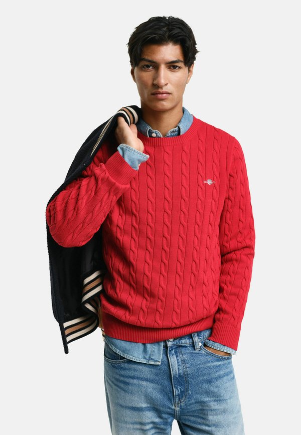 CABLE C NECK - Strickpullover
