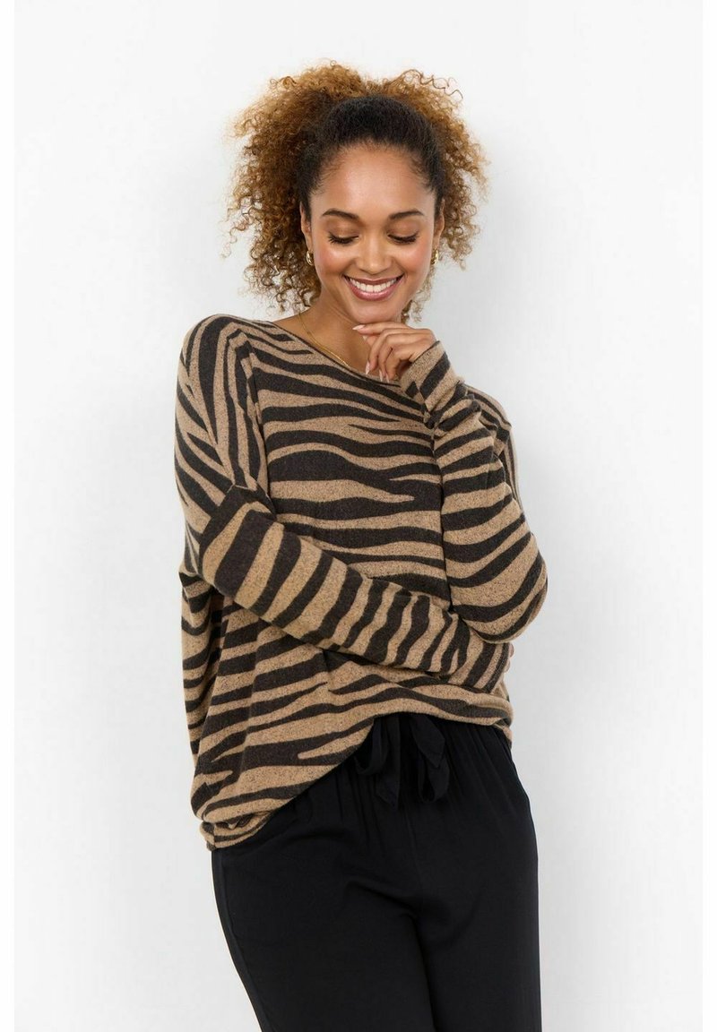 Soyaconcept SC-BIARA AOP 118 - Langærmet T-shirt -  desert brown melange c