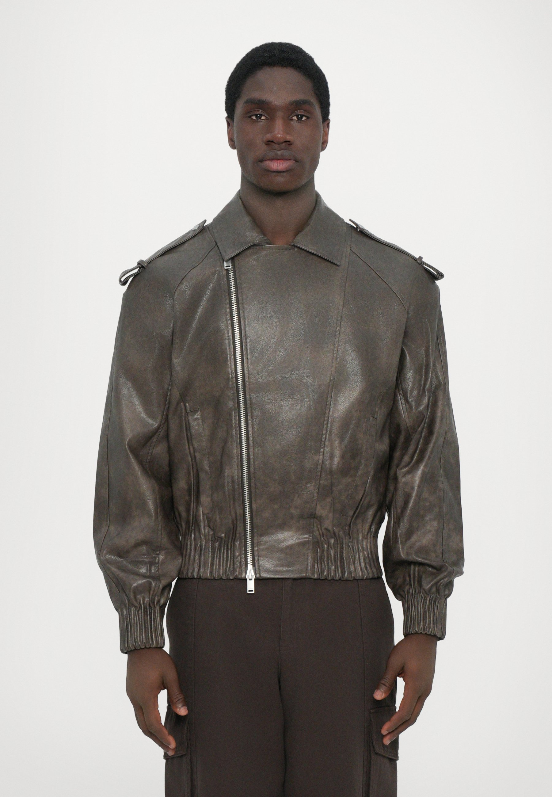 Han Kjøbenhavn BIKER JACKET - Faux leather jacket - warm brown 