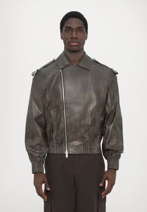 BIKER JACKET - Kunstlederjacke - warm brown